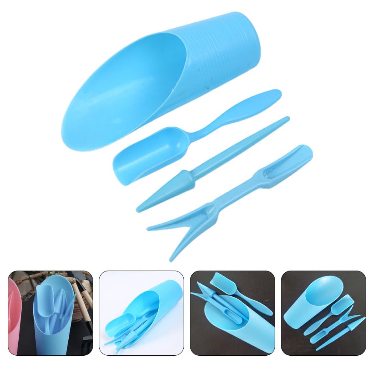Soil Scoop Tool - 4pcs/set, Plastic Durable Bucket shovel Potted