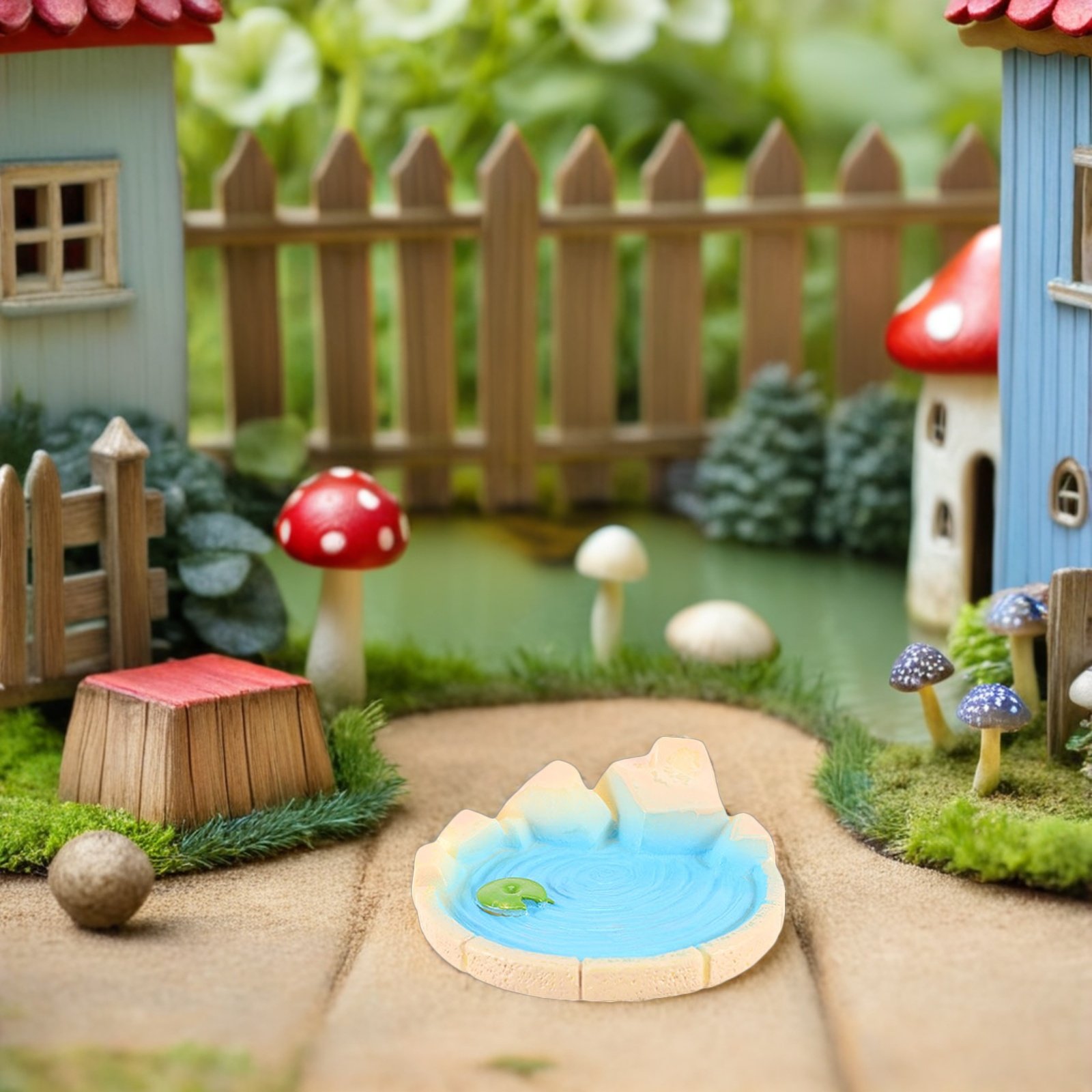 4Pcs Miniature Resin Pond Scen - Bonsai Garden Set Up 评论和价格