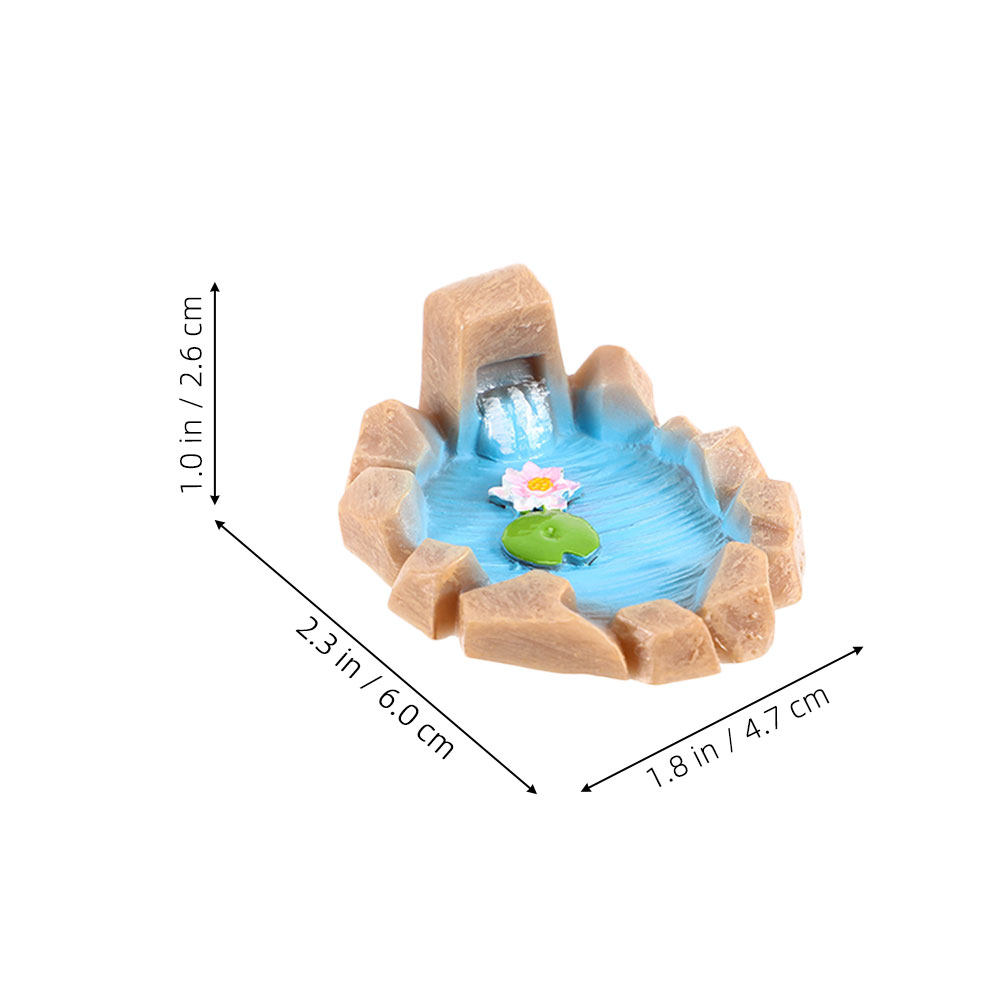 4Pcs Miniature Resin Pond Scen - Bonsai Garden Set Up 评论和价格