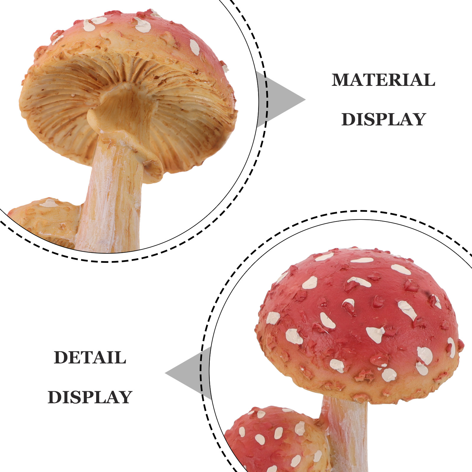 3Pcs Resin Mushroom Garden Sta - Bonsai Garden Set Up 评论和价格