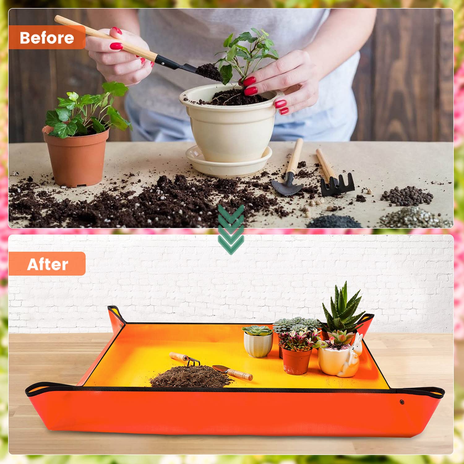 Waterproof Planting Mat PE Pla - Bonsai Repotting Mat 评论和价格