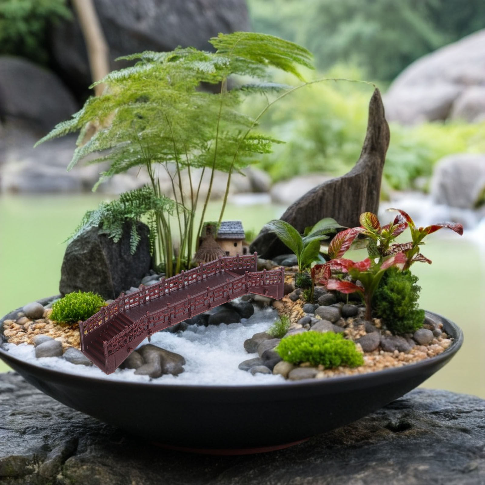 Vintage Chinese Style Miniatur - Bonsai Garden Set Up 评论和价格