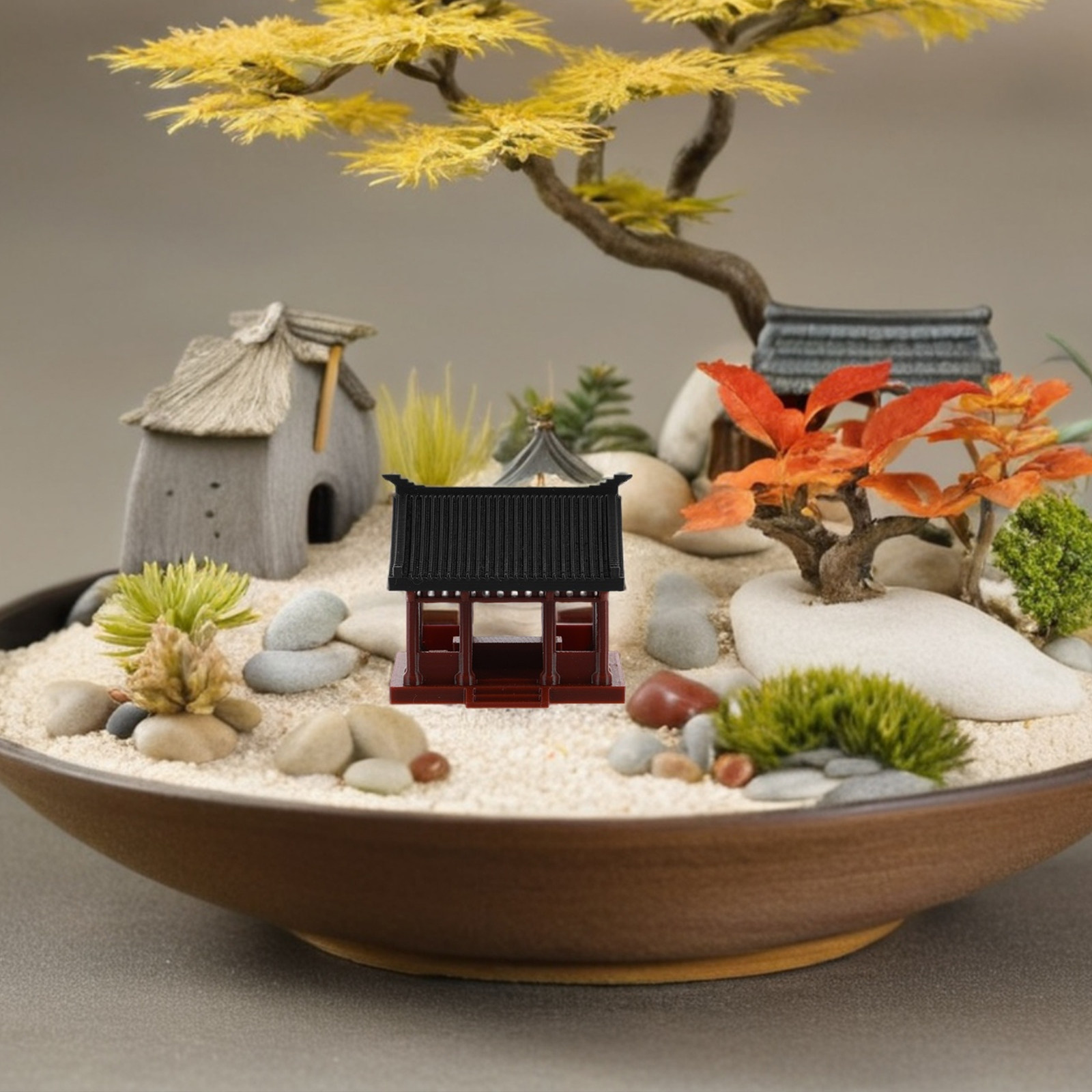 Asian Pavilion Sculpture Mini  - Bonsai Garden Set Up 评论和价格