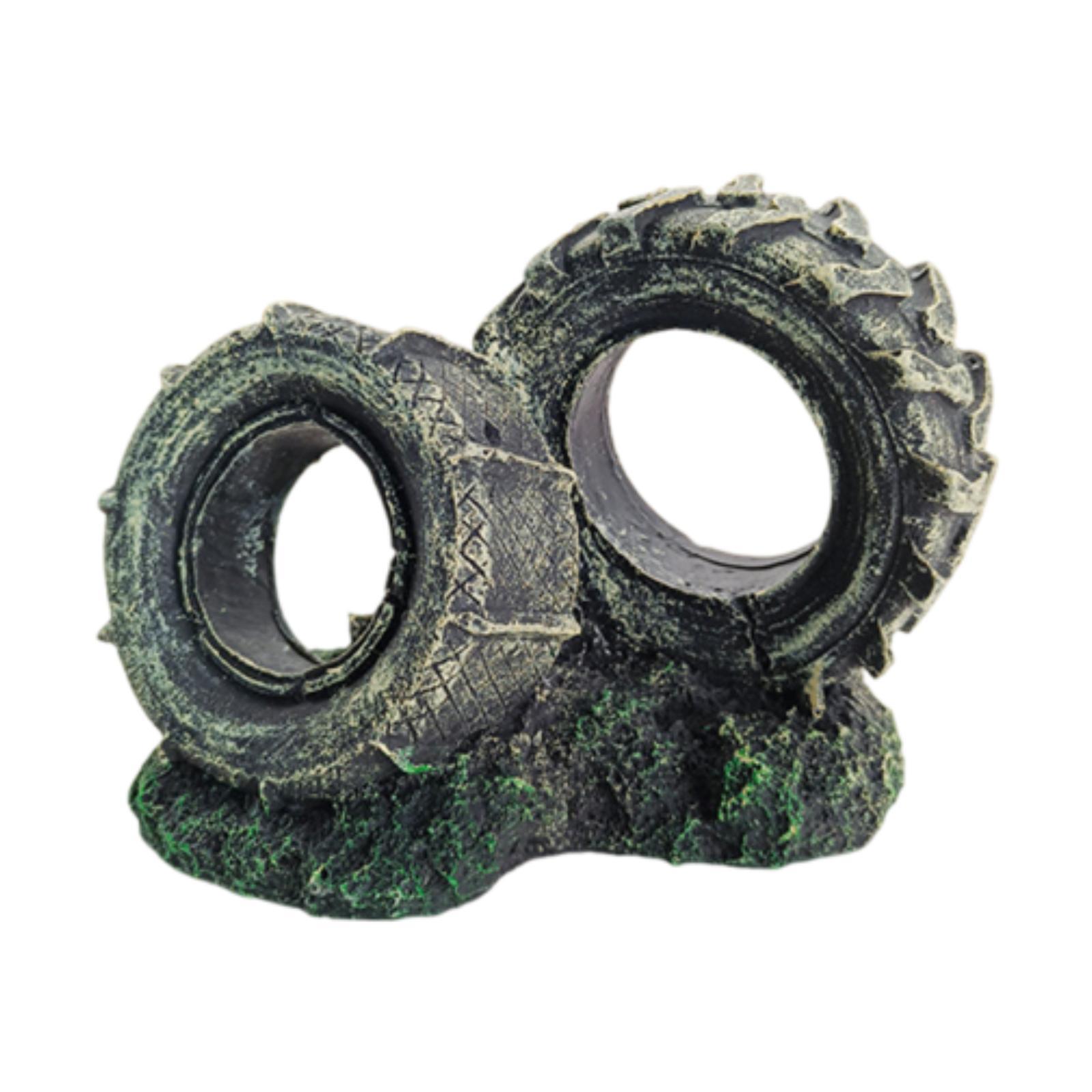 Aquarium Ornament Resin Tyre S - Bonsai Garden Set Up 评论和价格