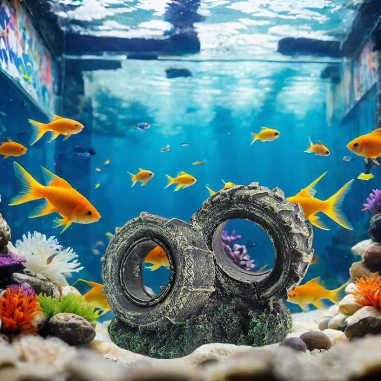Aquarium Ornament Resin Tyre S - Bonsai Garden Set Up 评论和价格