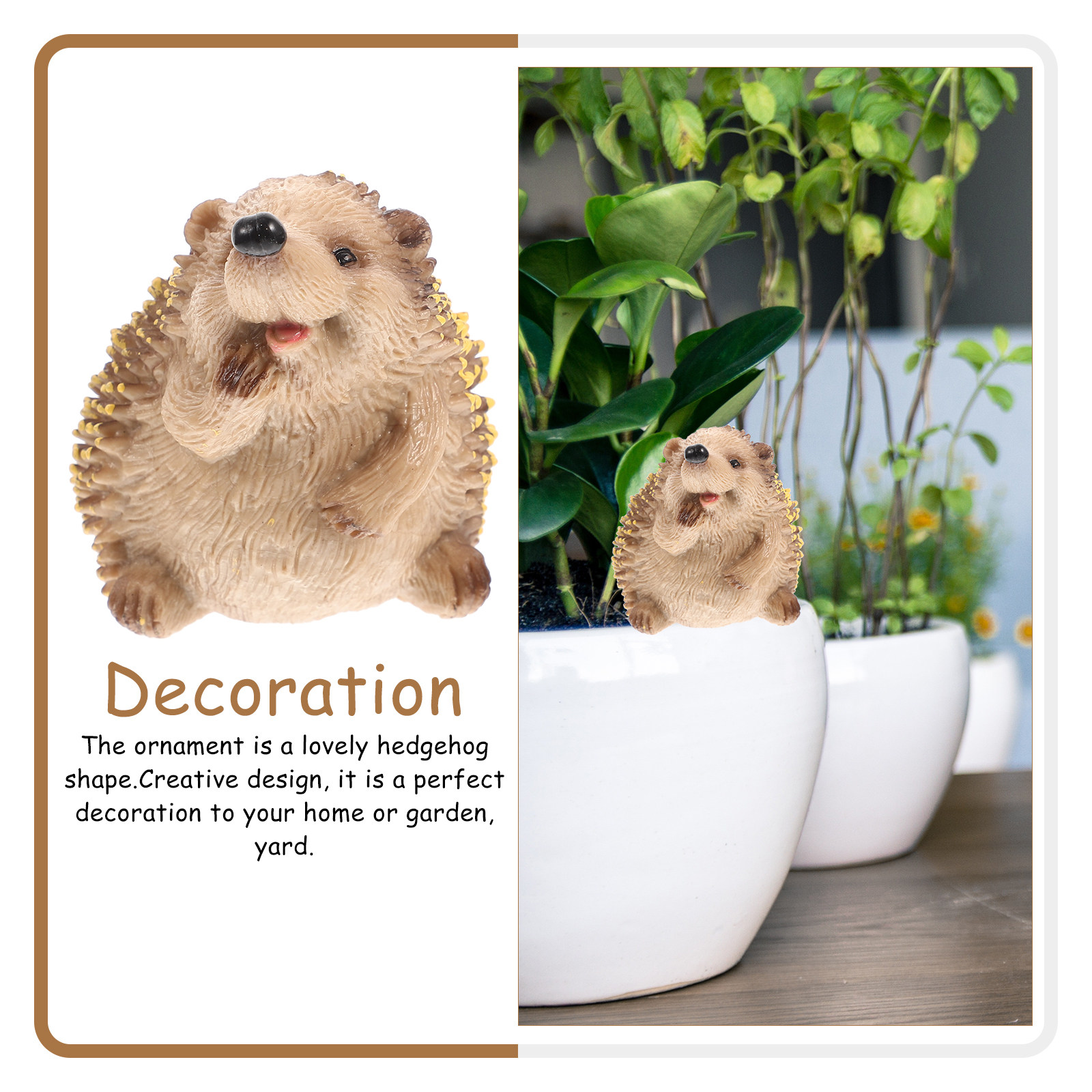 Premium Plastic Hedgehog Sculp - Bonsai Garden Set Up 评论和价格